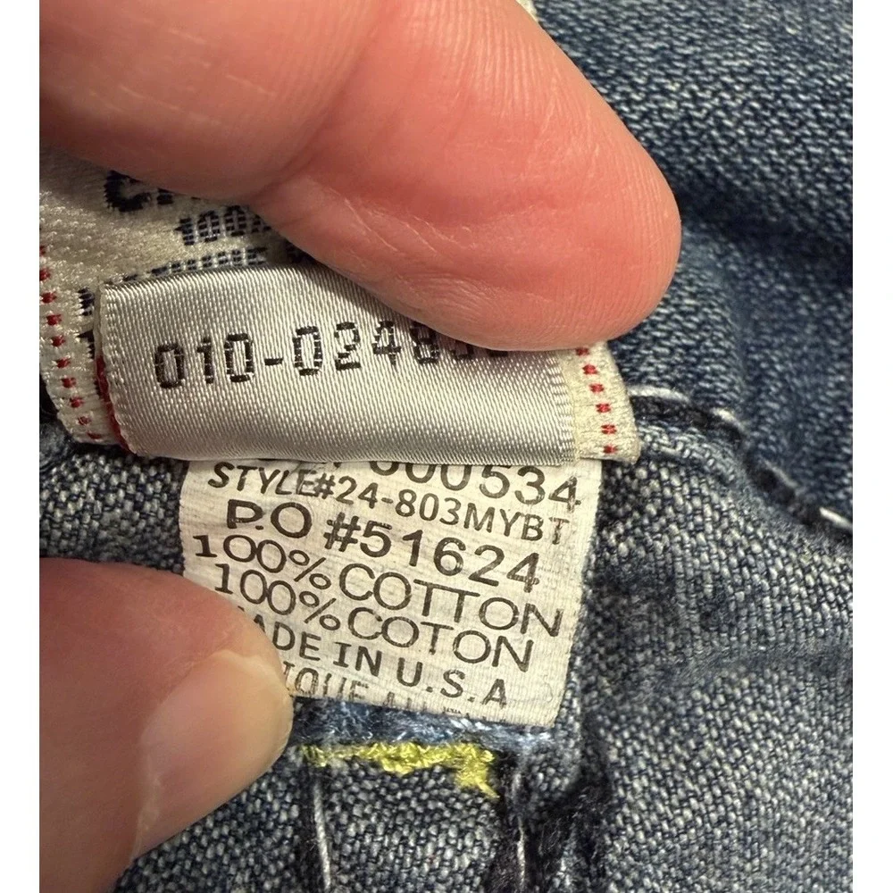 True Religion Y2K Denim Jeans 36‎ Multicolor Billie Rope Stitch Straight Leg